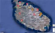 Le zone disalimentate a Malta questa mattina